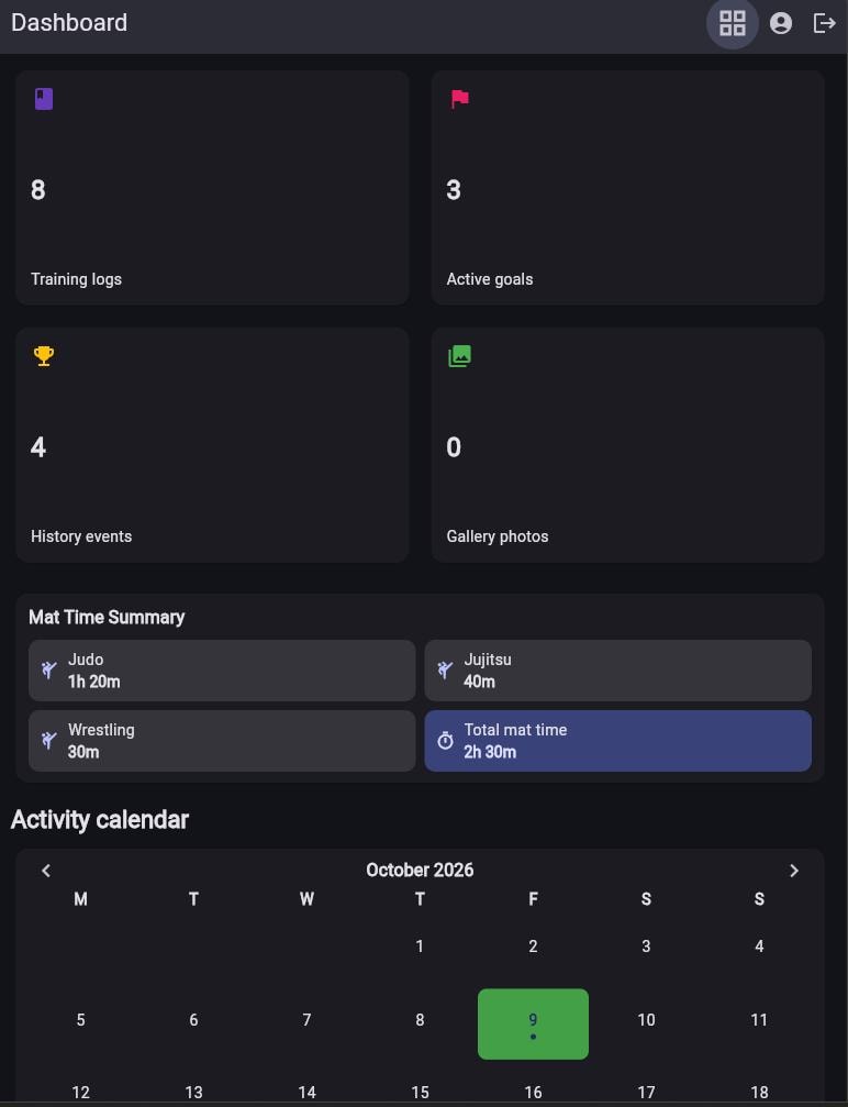 Dashboard screen